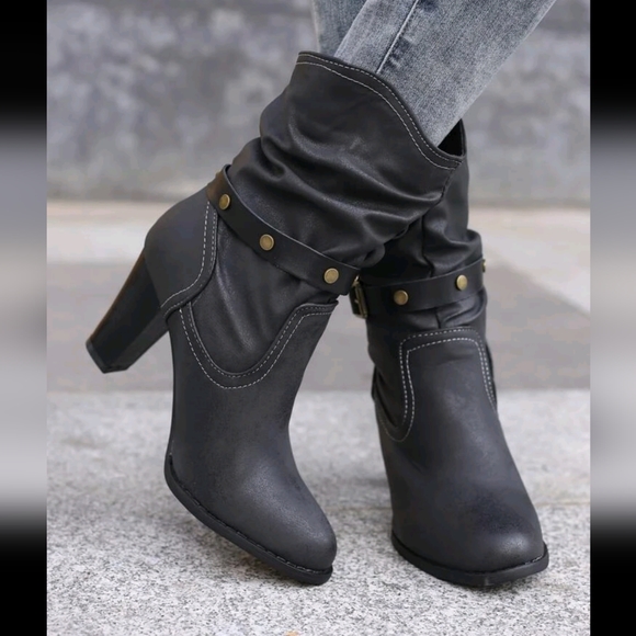 Slouchy Buckle Boots - Picture 3 of 9